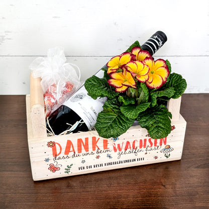 Pflanzkiste als Dankeschön für Erzieher