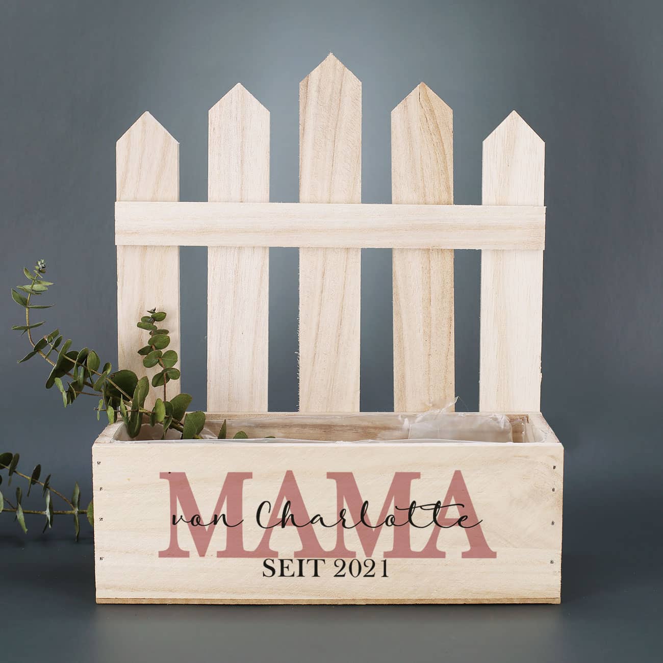 Persönliche Pflanzkiste für die beste Mama