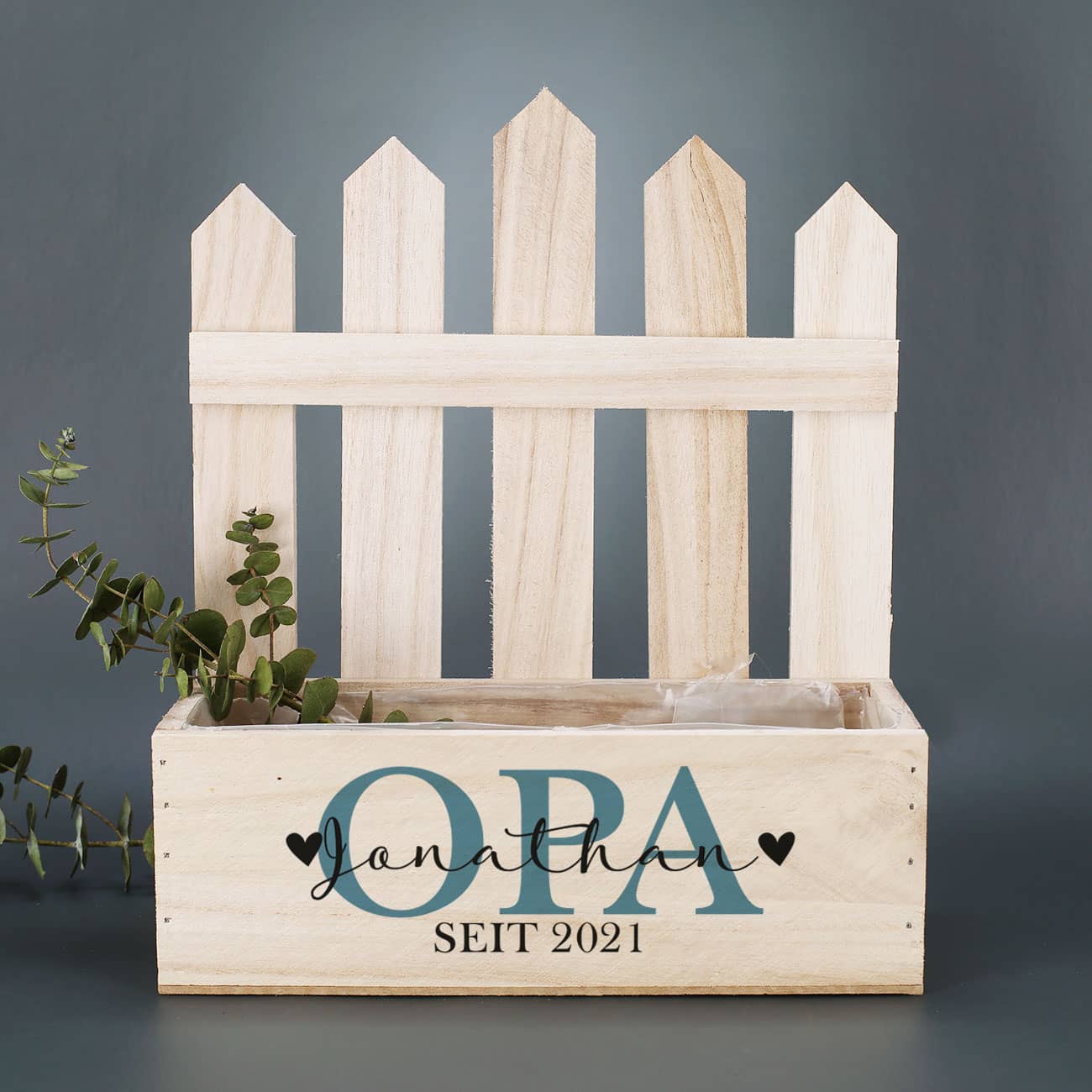 Personalisierte Pflanzkiste für Opa zum Vatertag oder Geburtstag