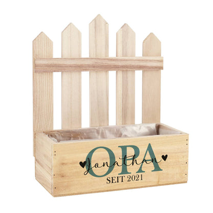 Personalisierte Pflanzkiste für Opa zum Vatertag oder Geburtstag