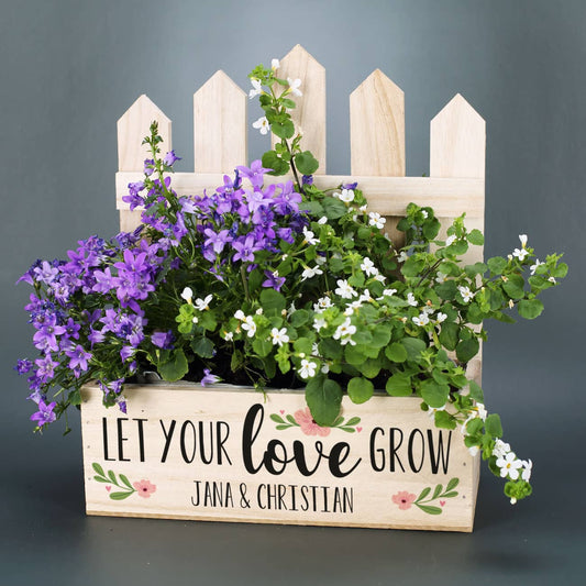 Personalisierter Pflanzkorb als einzigartiges Hochzeitsgeschenk