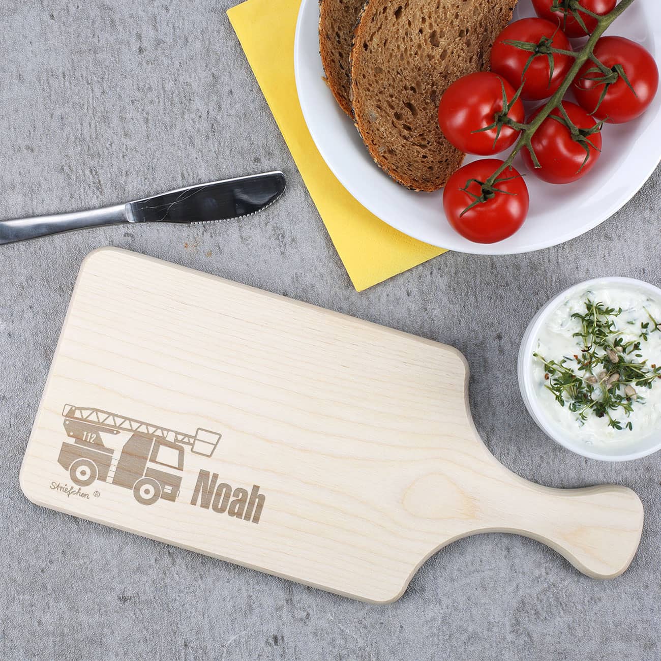 Schneidebrett Feuerwehr mit Namensgravur