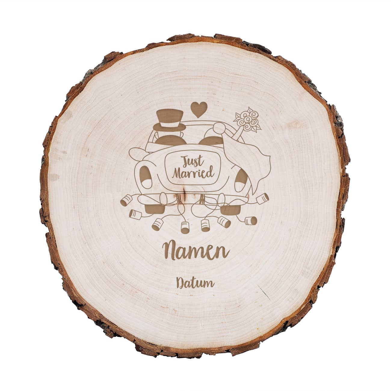 Persönliche Gravur von Namen und Datum