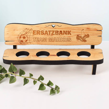 handgemachte Schnapsbank aus Echtholz