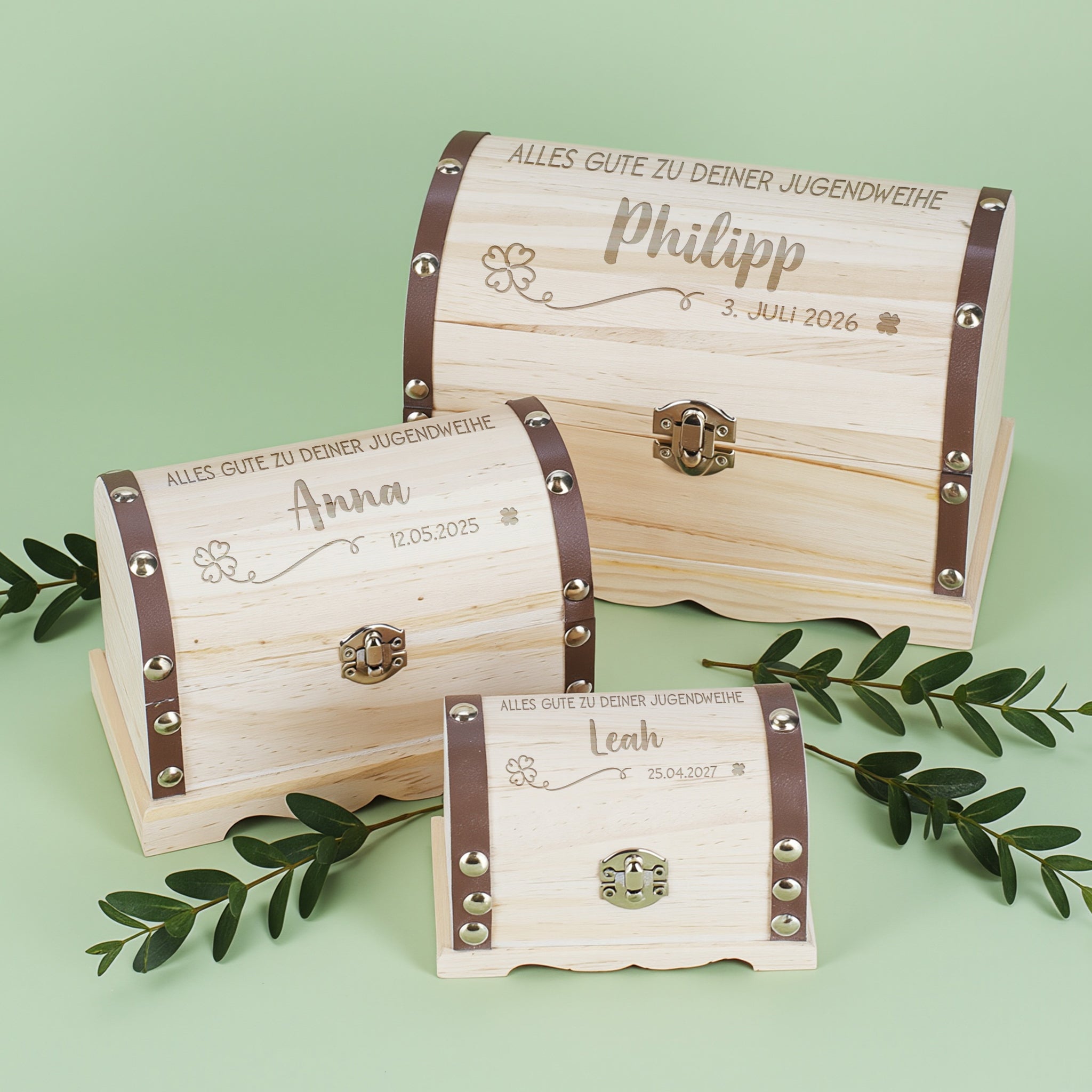 Schatztruhe mit Größenauswahl zur Jugendweihe