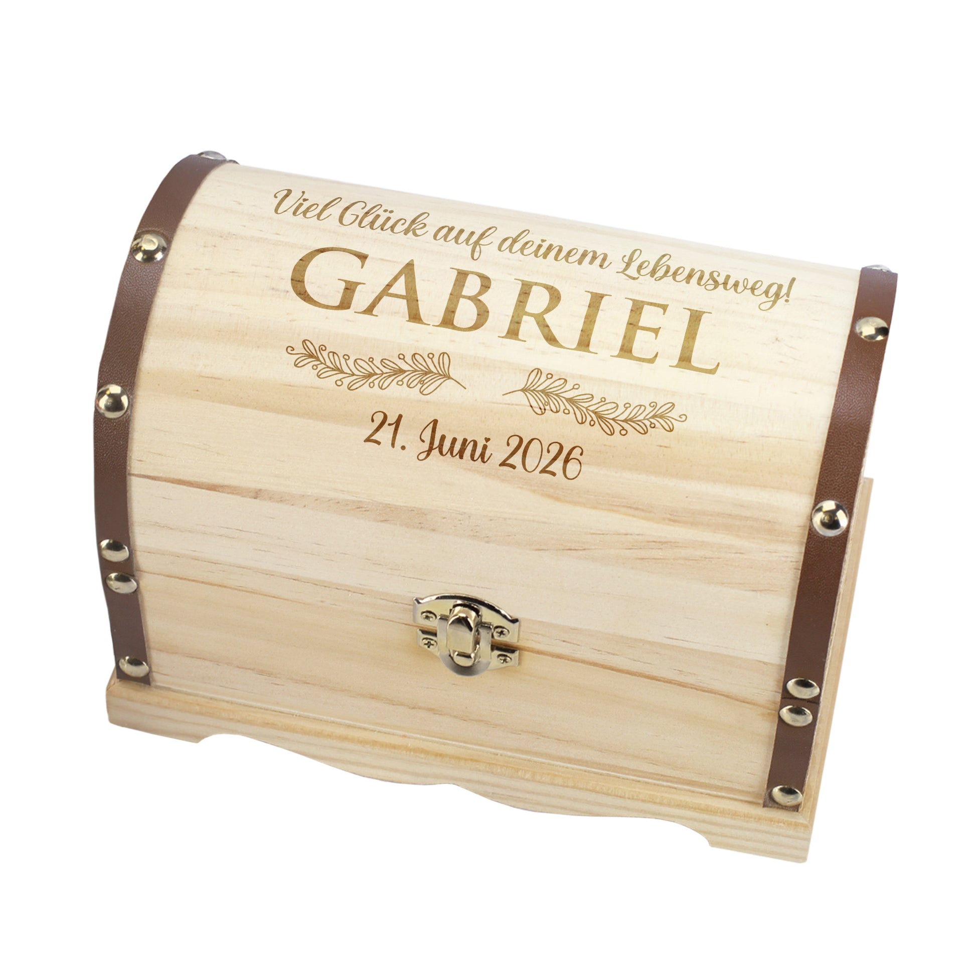 Schatztruhe mit 3 Größen und Wunschgravur