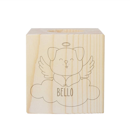 Gedenklicht für Hund mit Name personalisiert