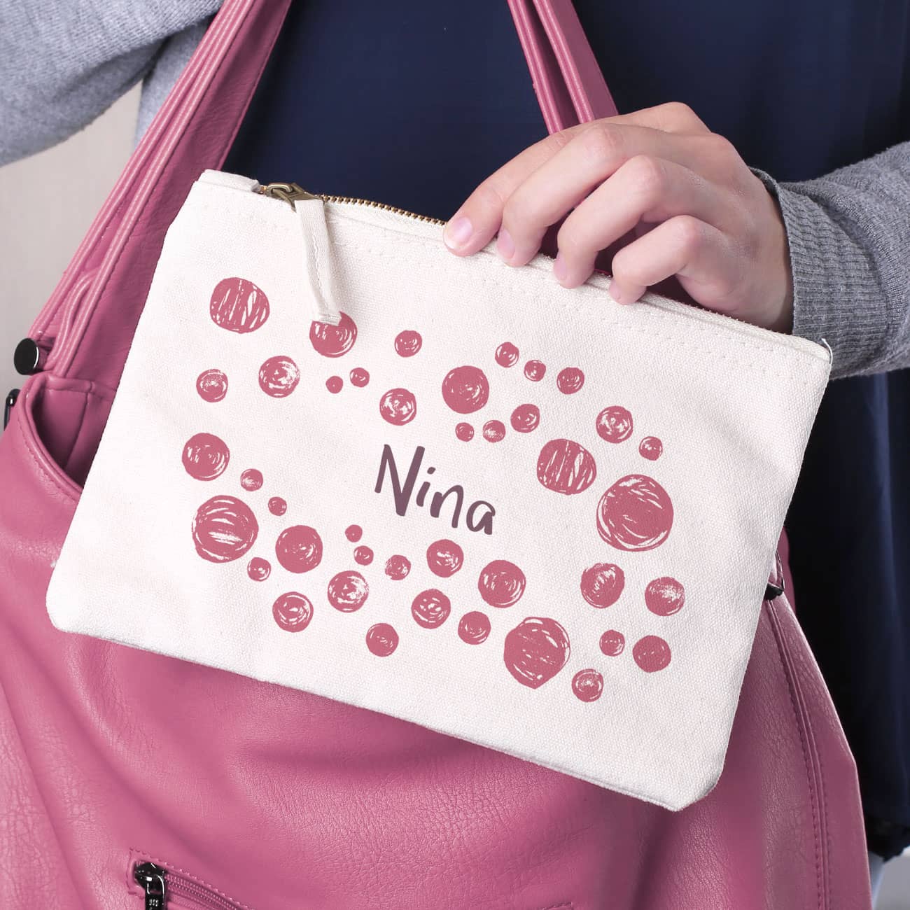 Großes Beautycase mit Kreismotiv