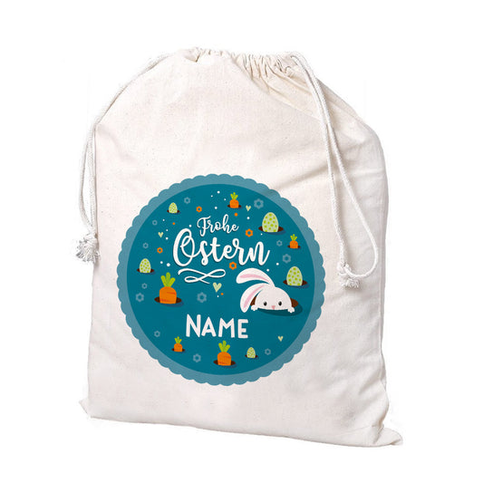 Frohe Ostern - großes Osternest mit Name bedruckt, 40 x 50 cm