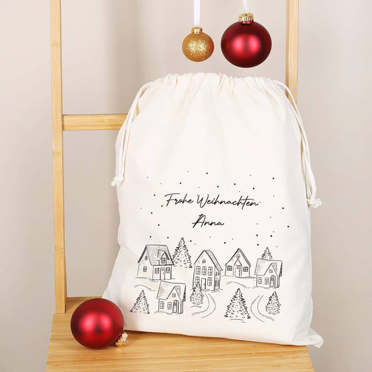 Geschenksack zu Weihnachten mit Name bedruckt