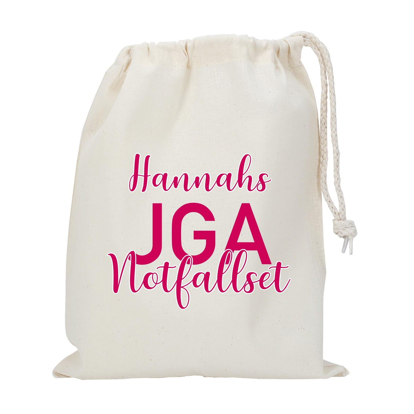 JGA Notfallset-Sack mit dem Namen der Braut | 2 Größen wählbar