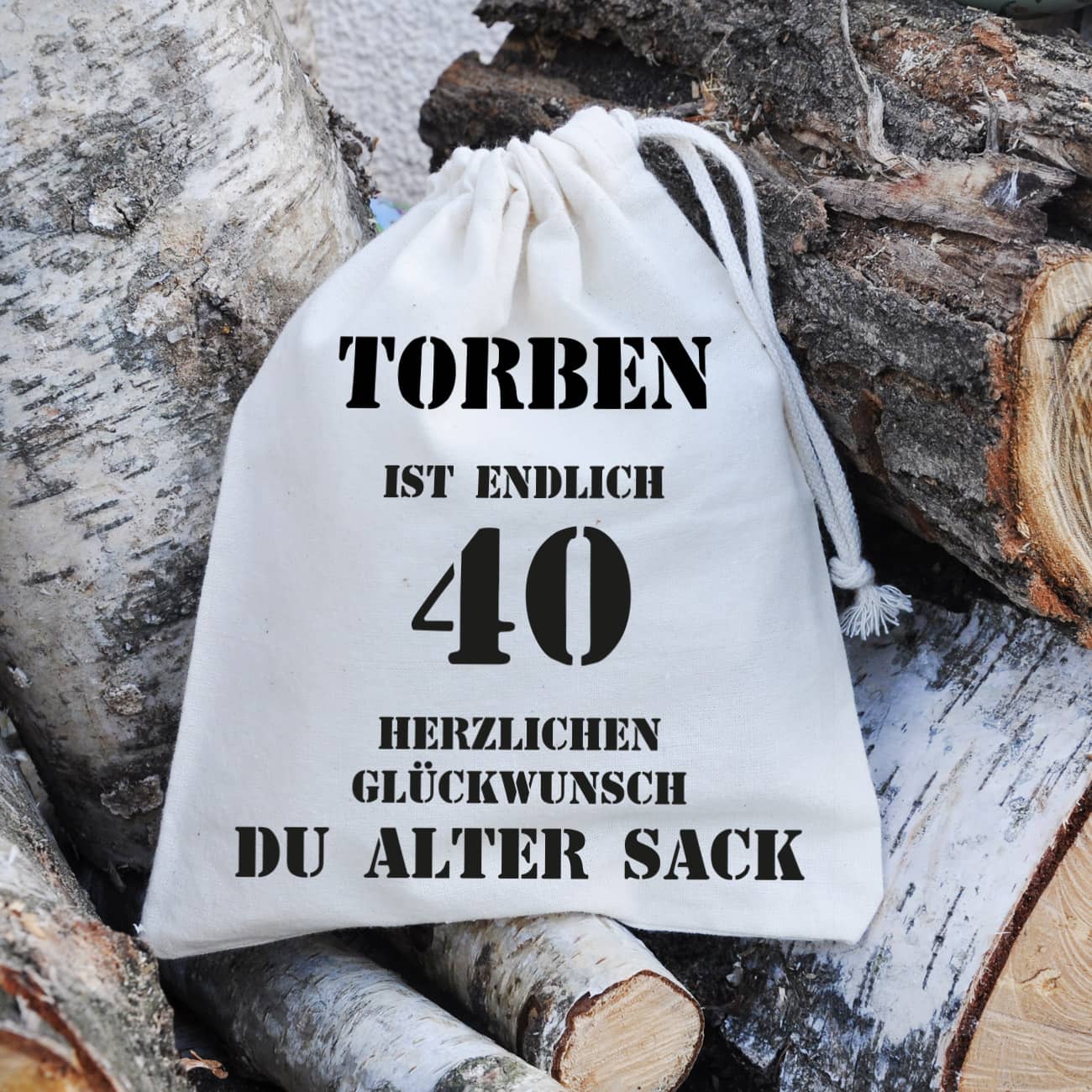 Baumwollbeutel mit Wunschnamen