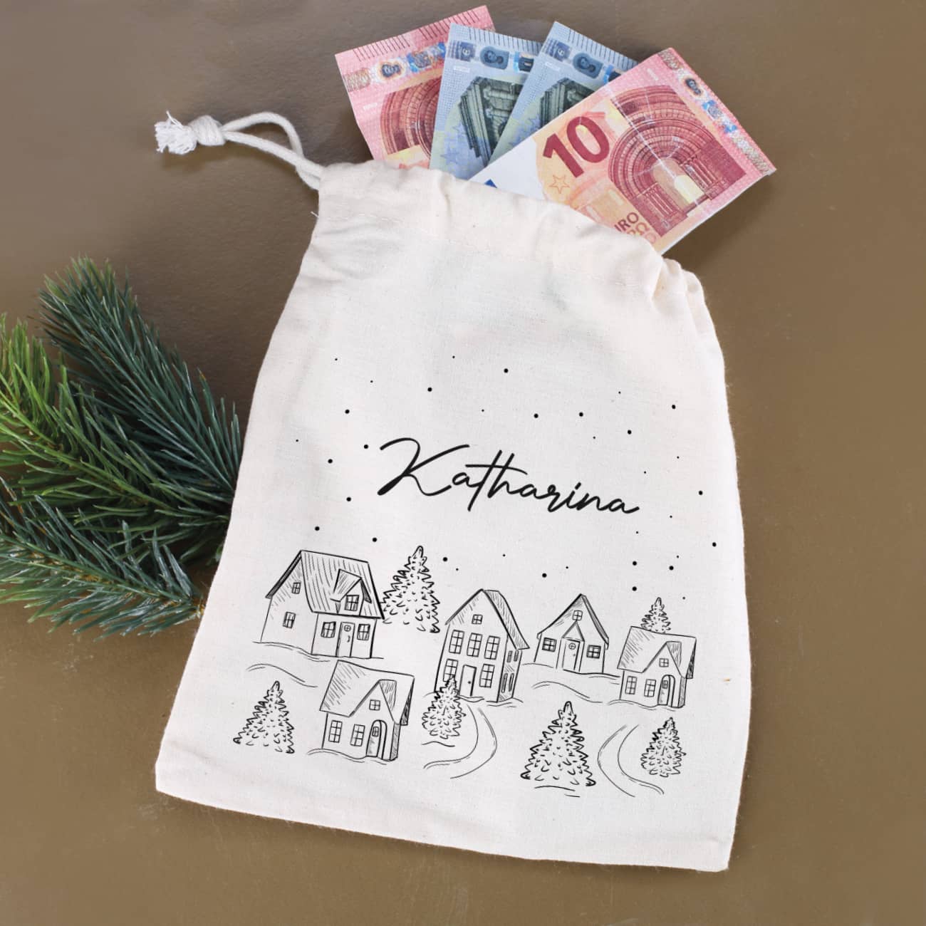 Kleiner Geschenksack für Geldgeschenke