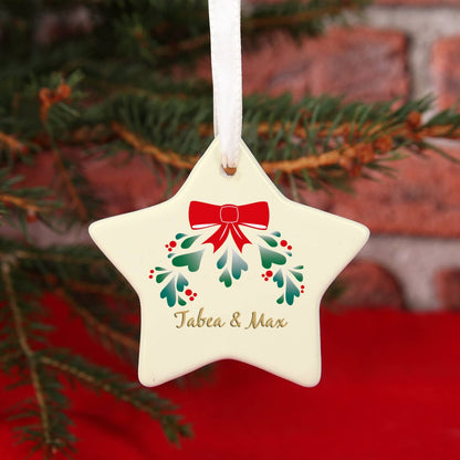 Anhänger mit Mistelzweig und Wunschnamen