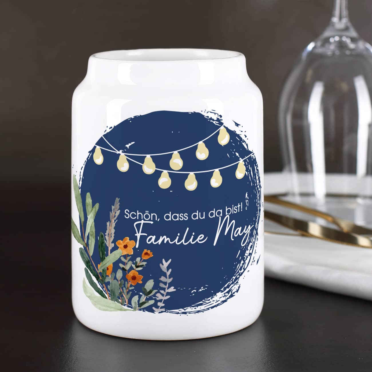 Besteckhalter aus Keramik als praktische Tischdekoration für viele Anlässe