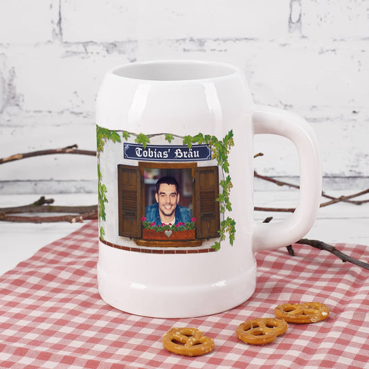 Ganz besonderer Fotobierkrug mit Wunschnamen