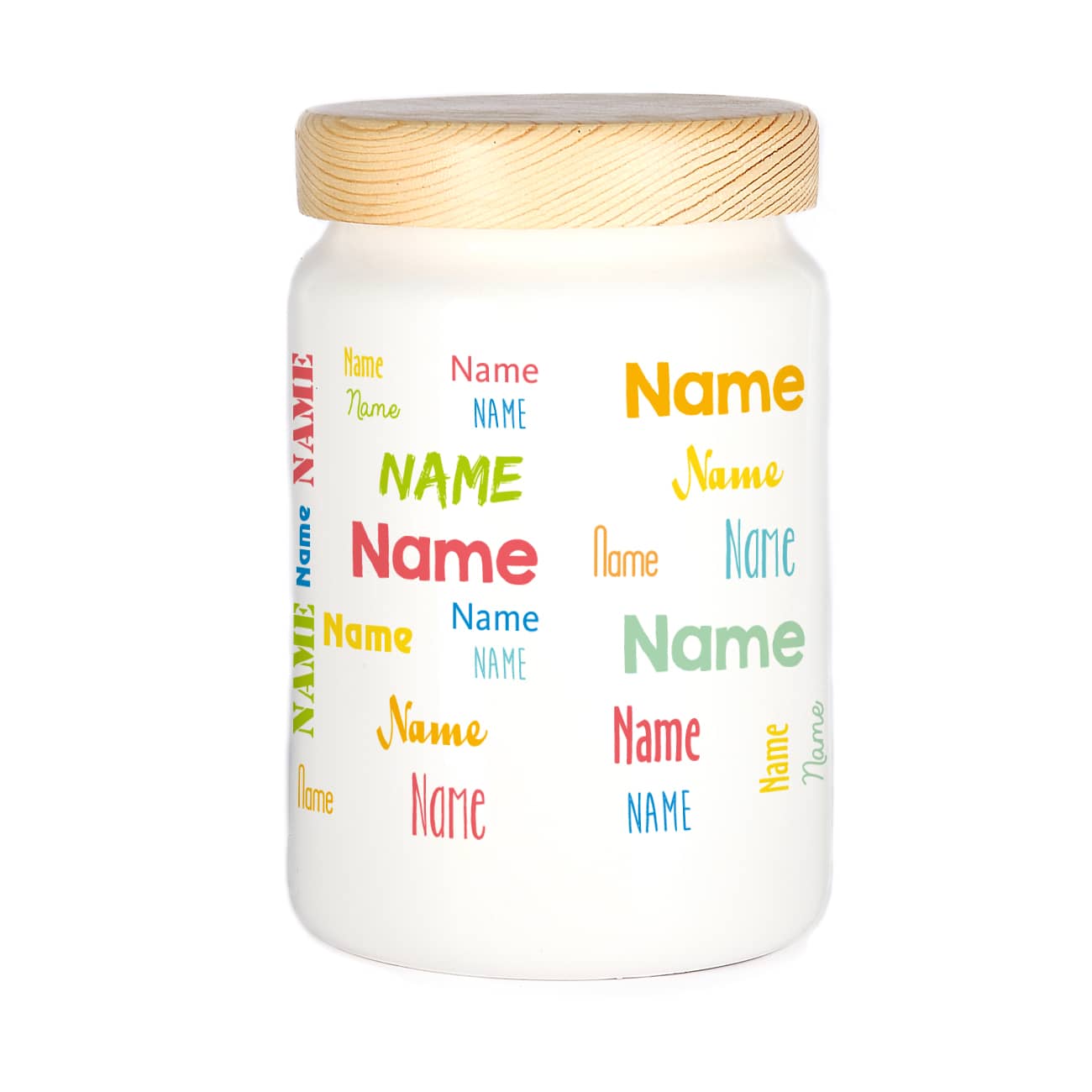 Keramik Vorratsdose mit Name Ihrer Wahl in verschiedenen Farben