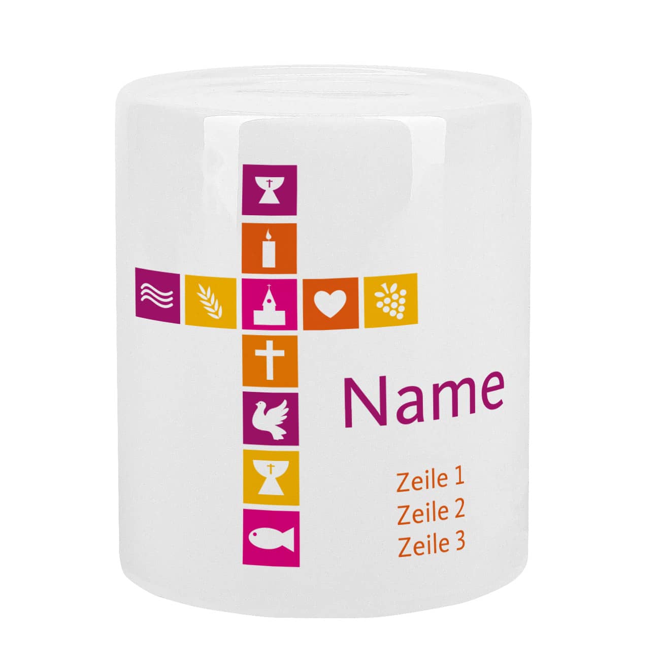 Spardose für Mädchen zur Taufe, Kommunion, Konfirmation