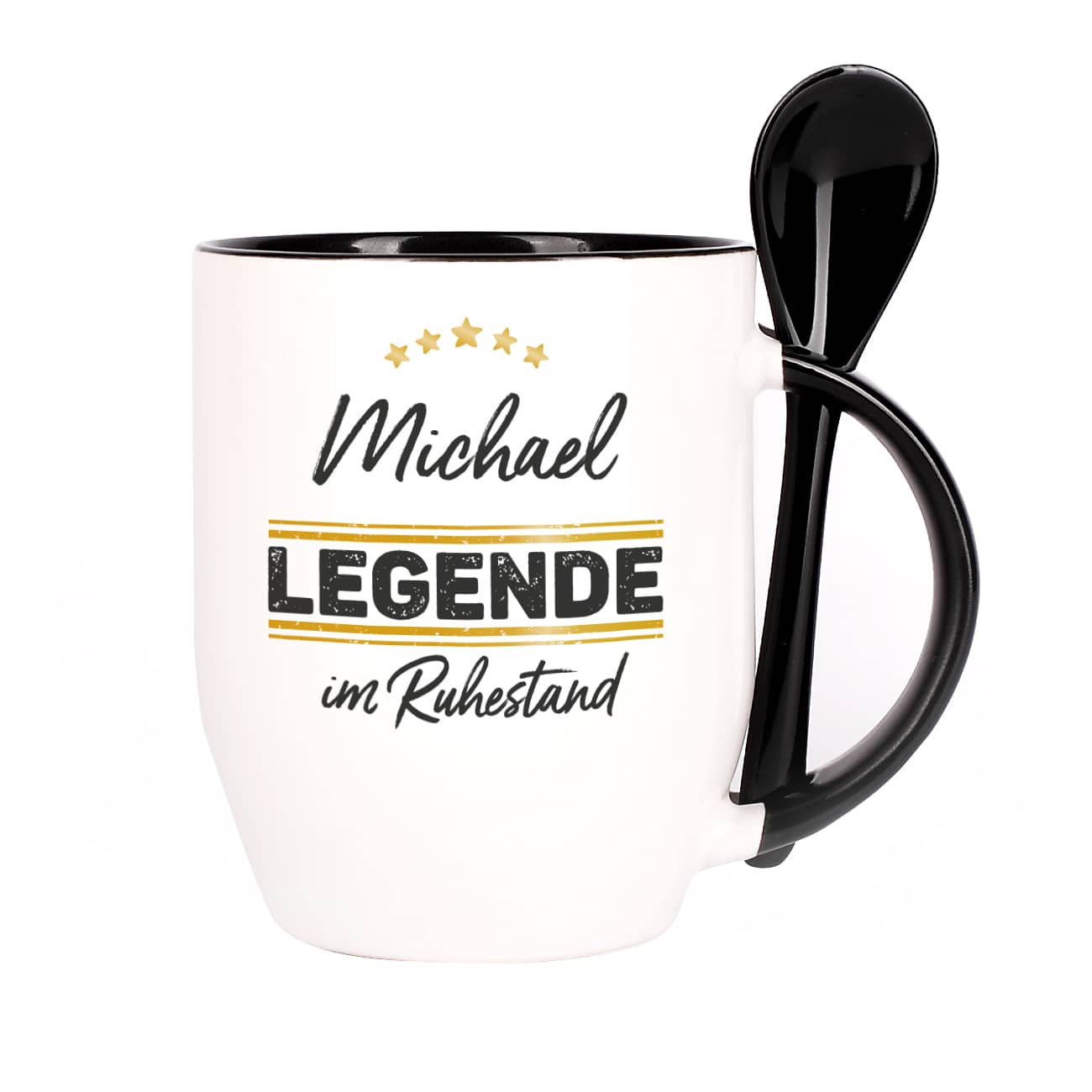 Tasse zur Rente mit Name nach Wunsch bedruckt