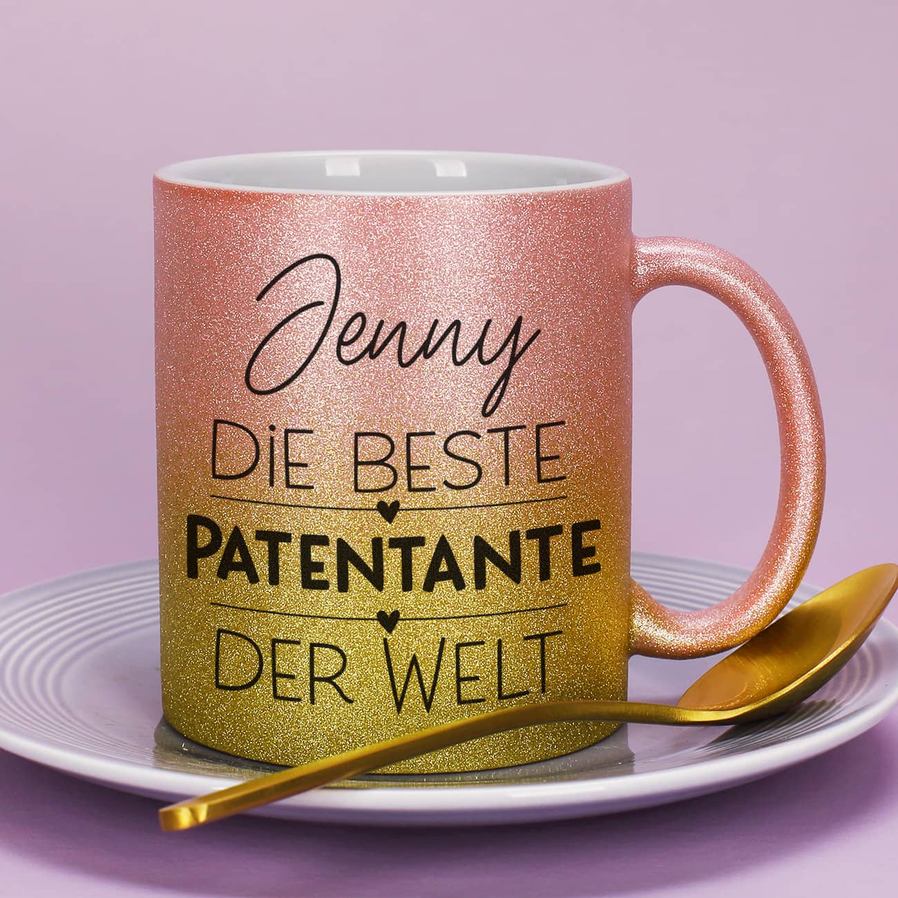 Glitzertasse für die beste Freundin, Kollegin oder Schwester der Welt