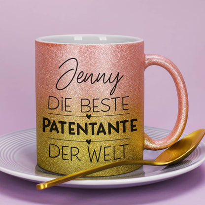 Glitzertasse für die beste Freundin, Kollegin oder Schwester der Welt