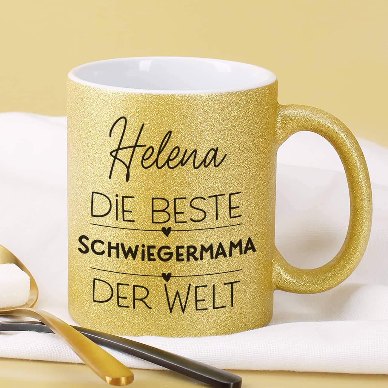 Glitzertasse für die beste Freundin, Kollegin oder Schwester der Welt