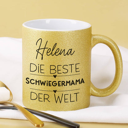 Glitzertasse für die beste Freundin, Kollegin oder Schwester der Welt