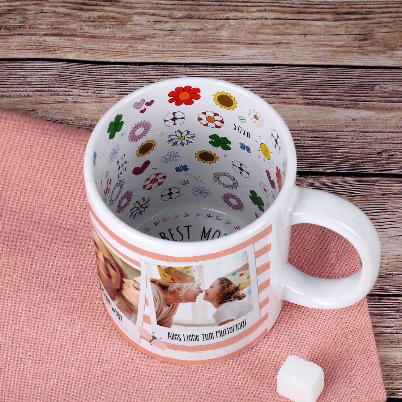 Fototasse für die Mama mit Innenaufdruck