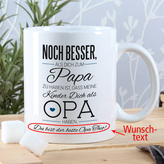 Tasse mit festen Spruch und Ihren Wunschtext darunter