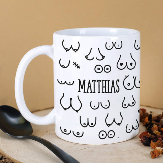 Busentasse mit Name oder Text personalisiert