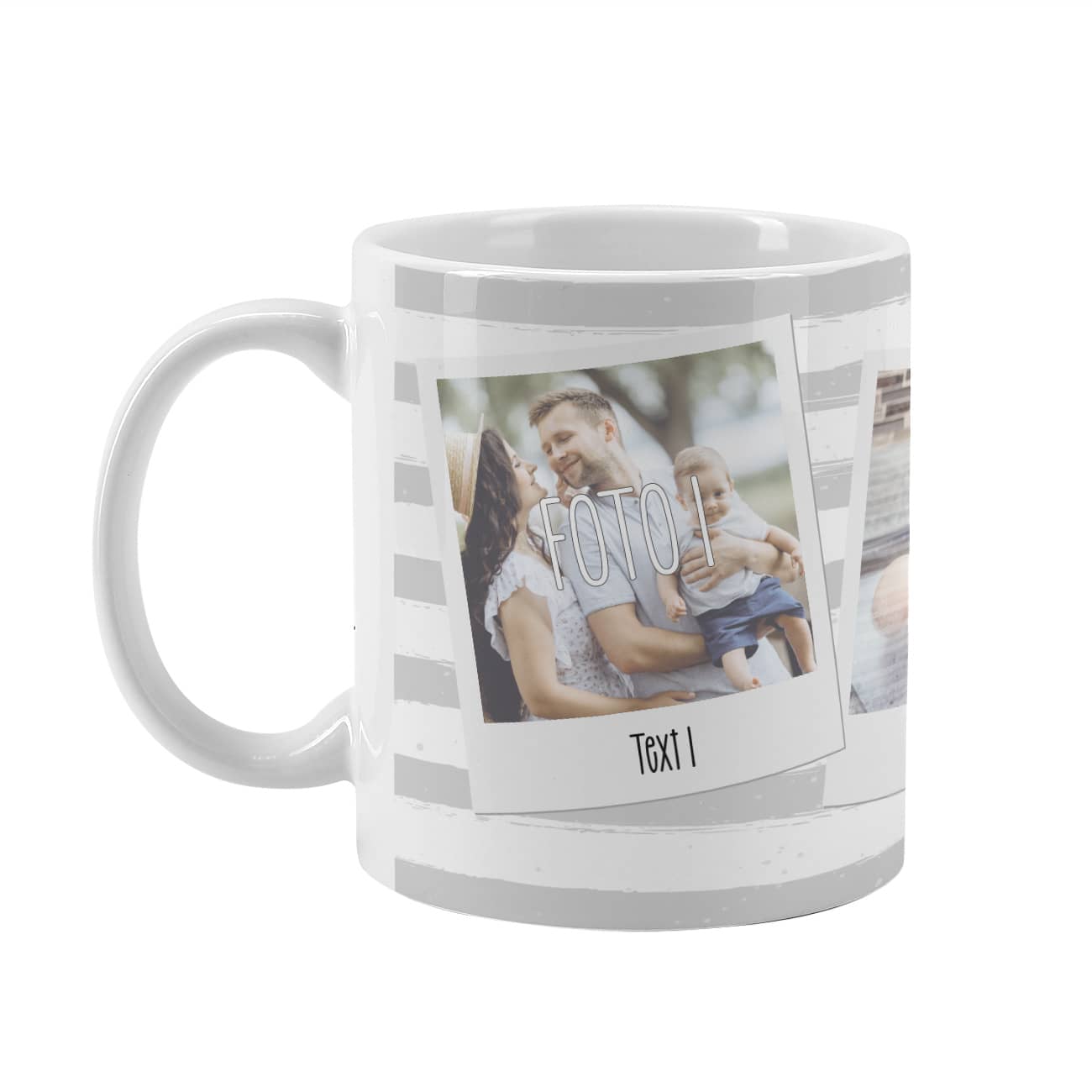 Fototasse Polariod und Wunschtext