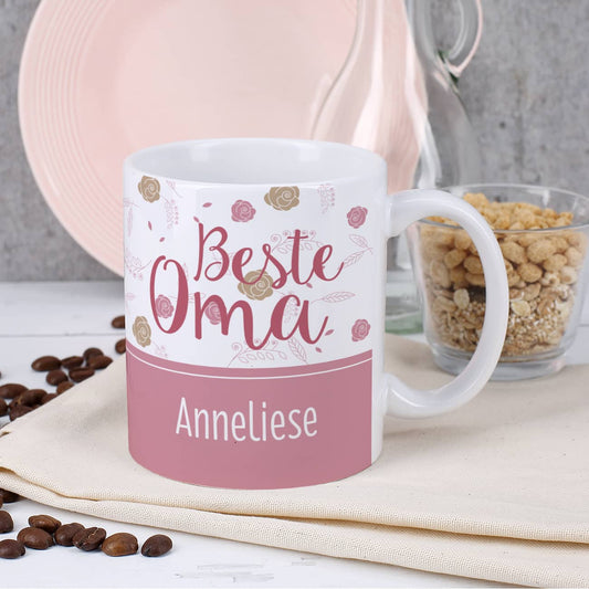 Tasse - Beste Oma -  mit Wunschname