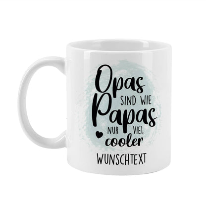 Tasse mit Spruch, Watercolor und Wunschtext für Ihren Opa