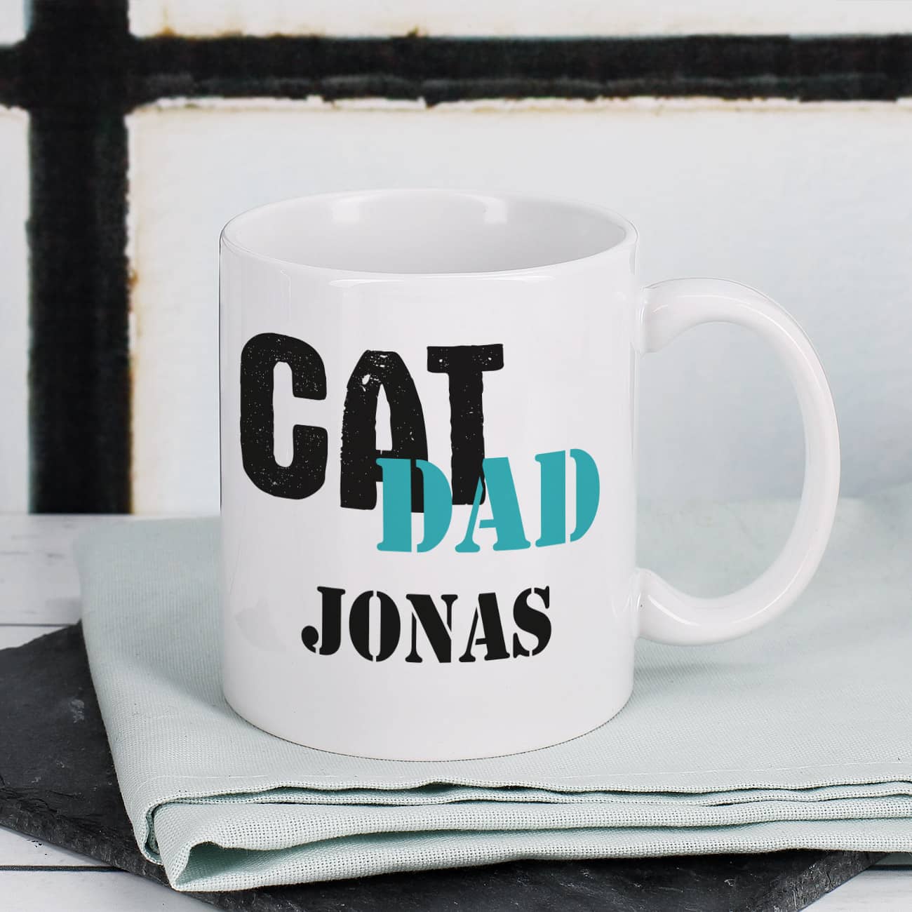 Tasse füt Katzenbesitzer mit individuellen Namensaufdruck