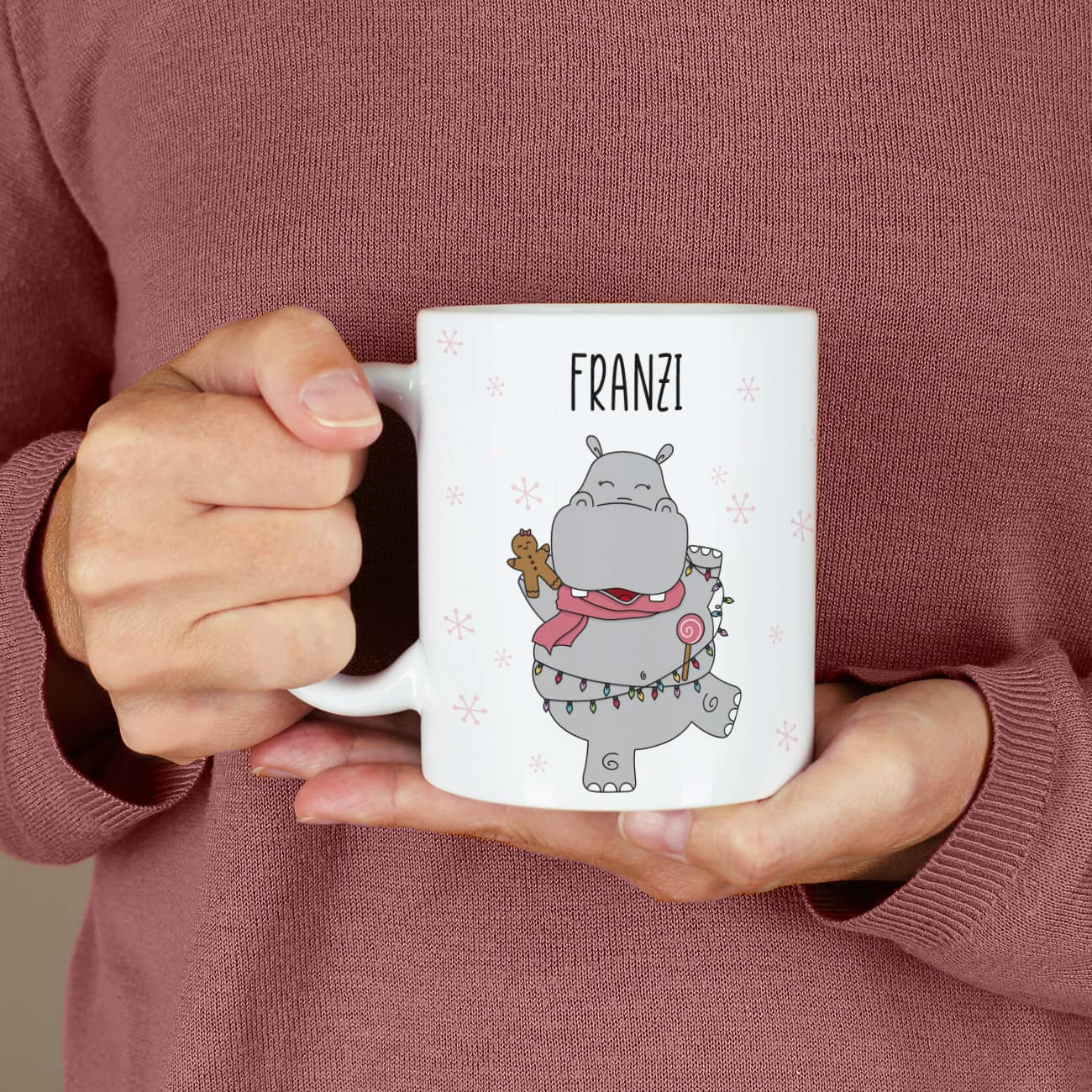 Namenstasse mit Nilpferd Motiv