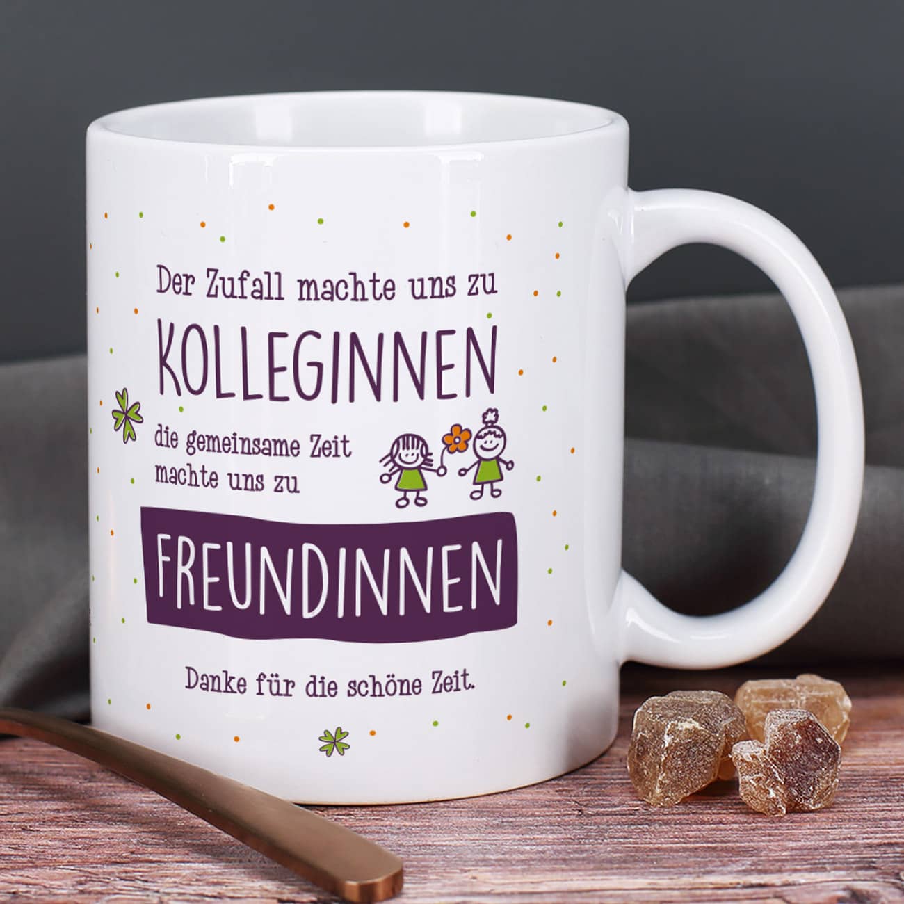 Abschiedsgeschenk Tasse für Kolleginnen mit Ihrem Text