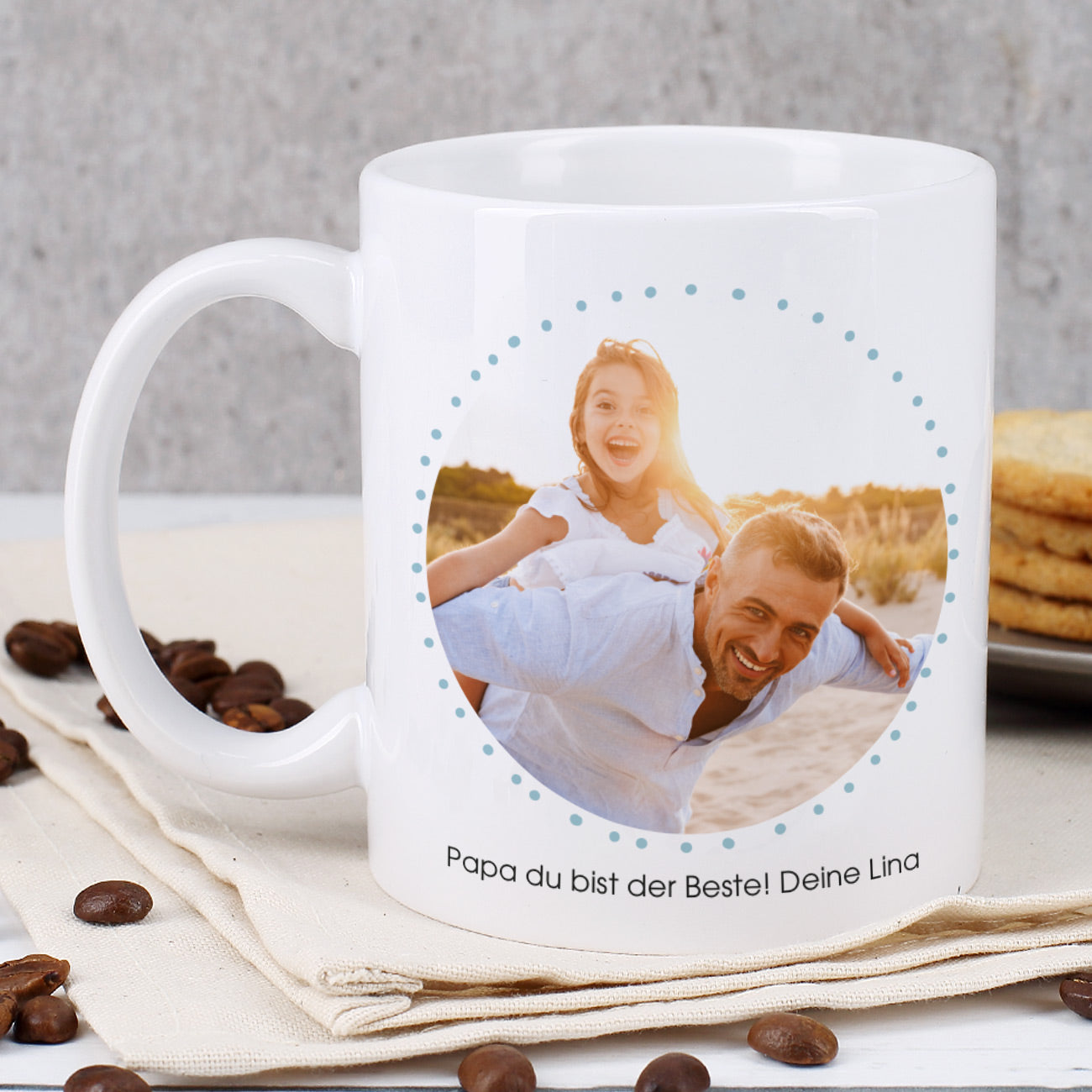 Foto und Text nach Wunsch auf Tasse