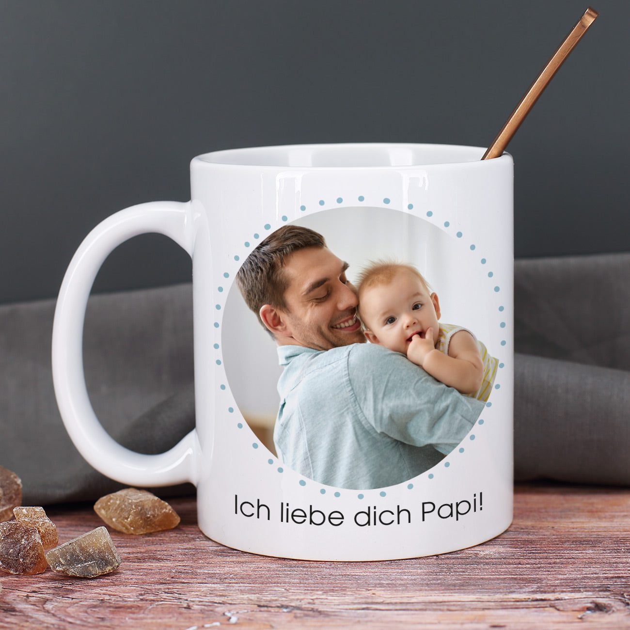 Personalisierte Fototasse zum Vatertag