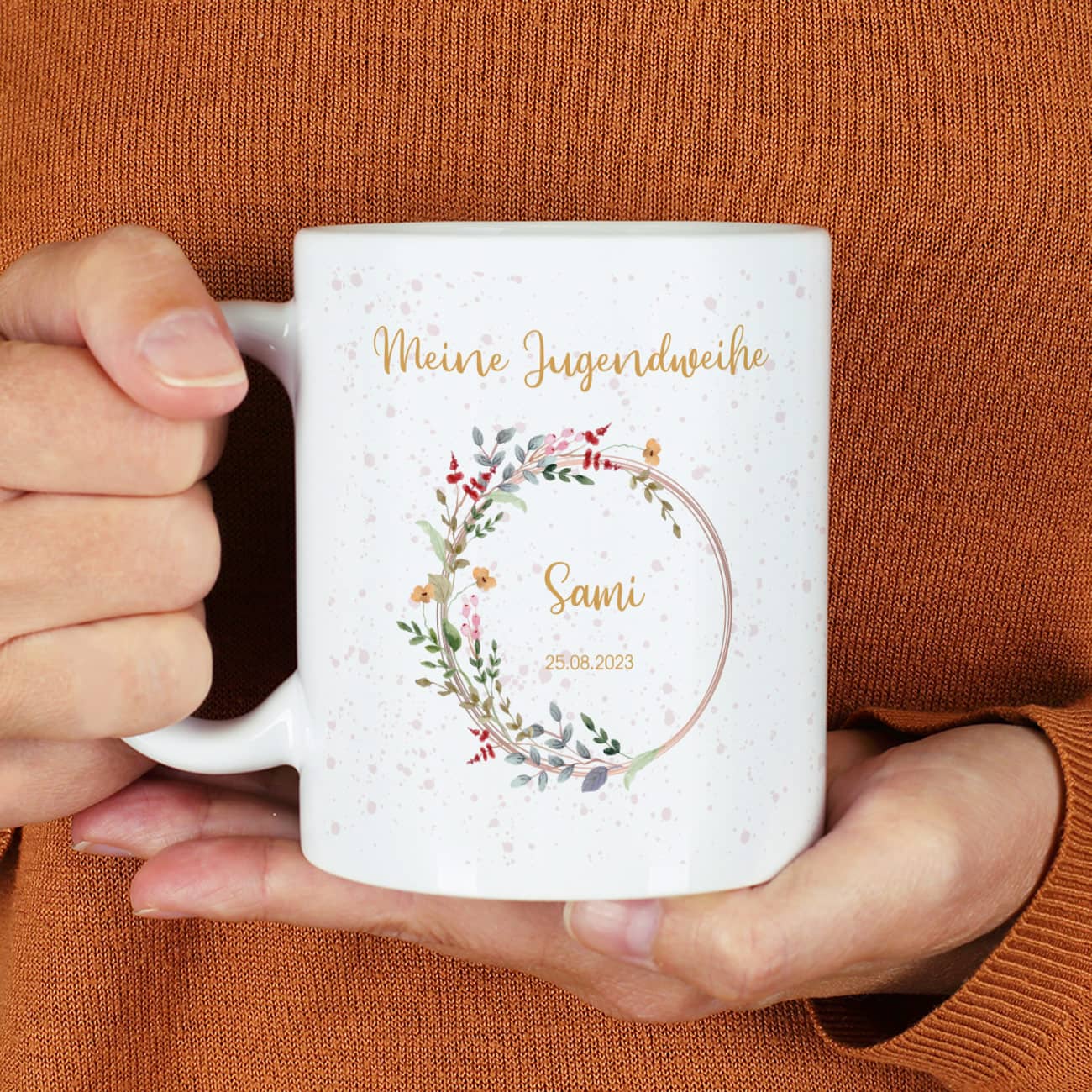 Personalisierte Tasse zur Jugendweihe