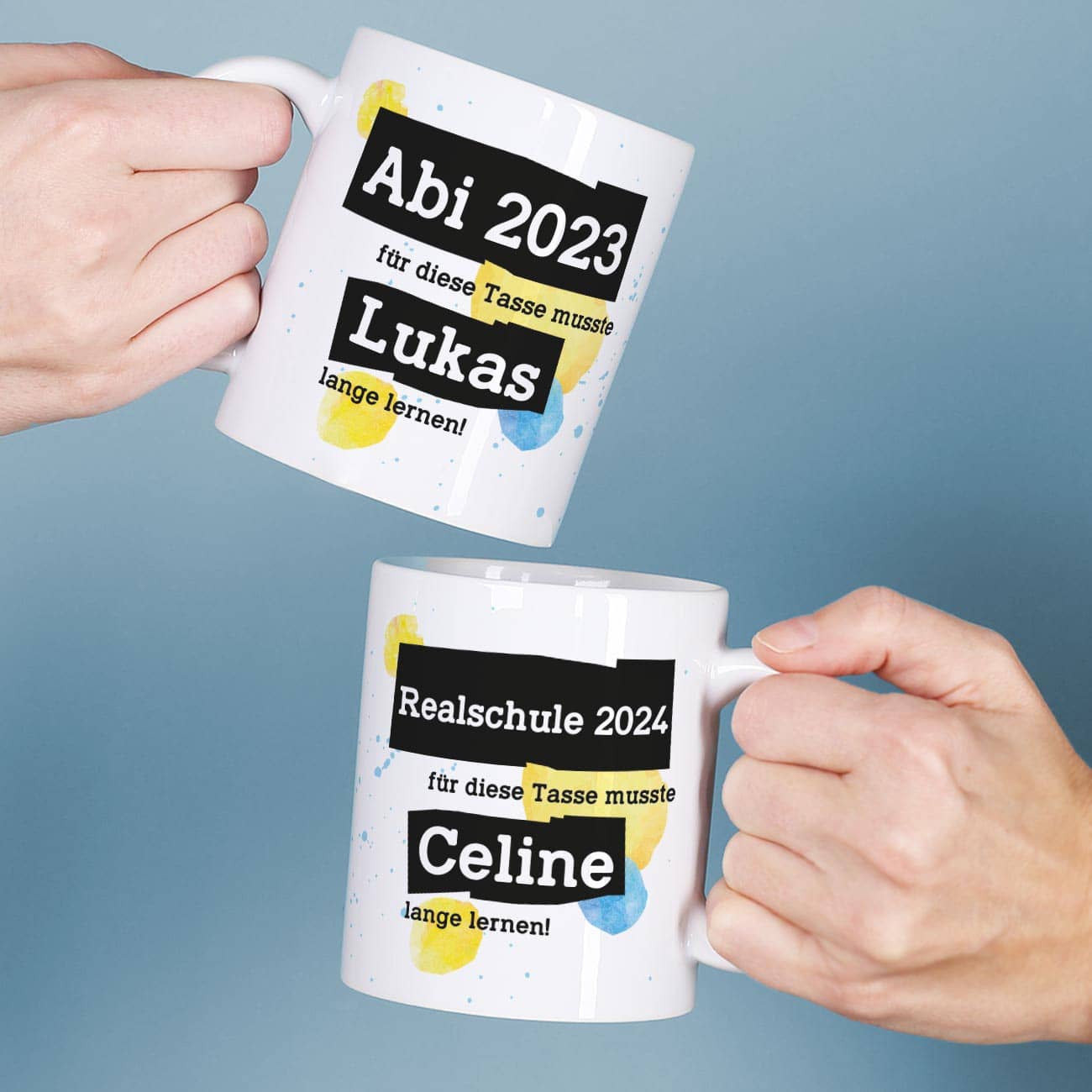 Für diese Tasse musste ich lange lernen - Tasse mit Name & Wunschtext