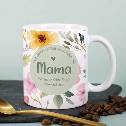 Tasse für Mama - Du machst wirklich einen tollen Job - als Geschenk zum Muttertag