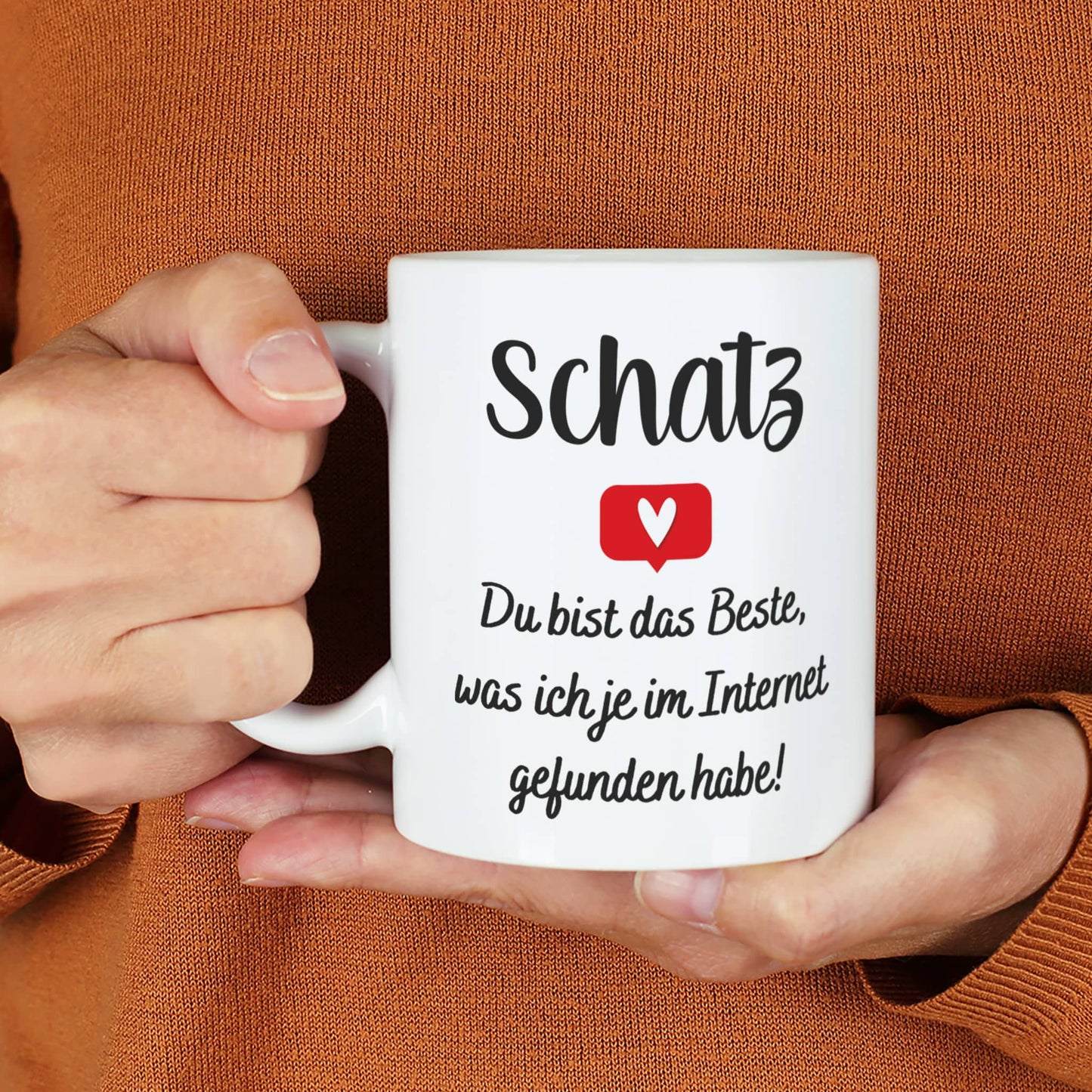 Tasse zum Valentinstag - Du bist das Beste, was ich je im Internet gefunden habe!