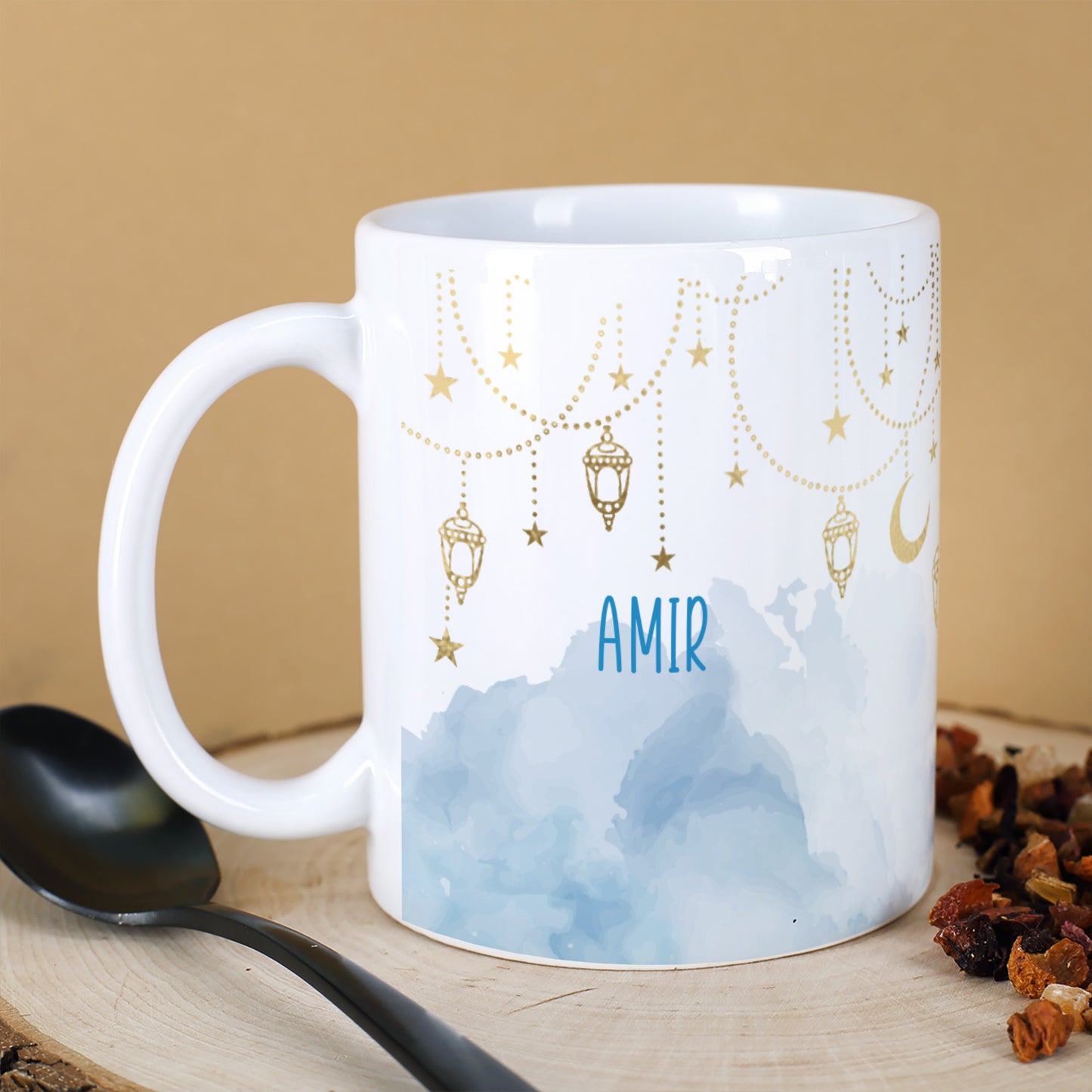 Personalisierte Tasse – Ramadan Geschenk mit Laternen & Mondsichel