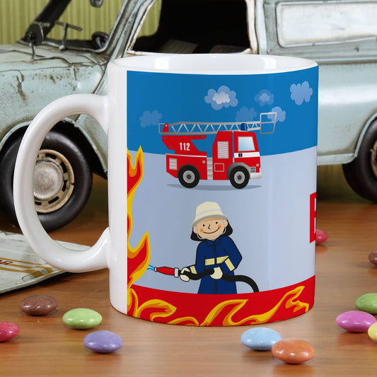 Kindertasse mit Feuerwehrmann