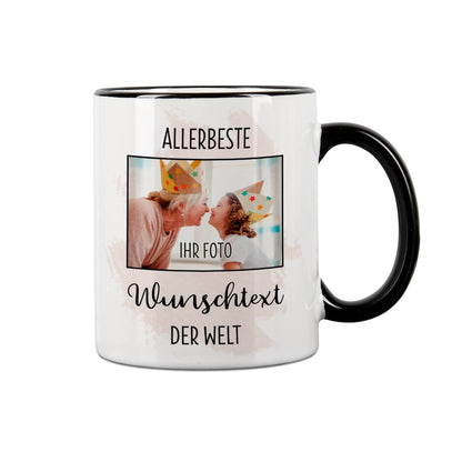 persönliche Tasse mit Foto und Wunschtext für die Weltbesten Menschen