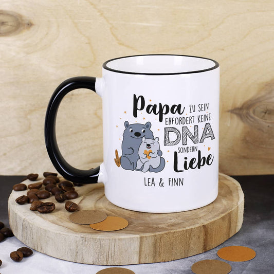 Papa zu sein erfordert keine DNA sondern Liebe - Tasse für Ziehpapas