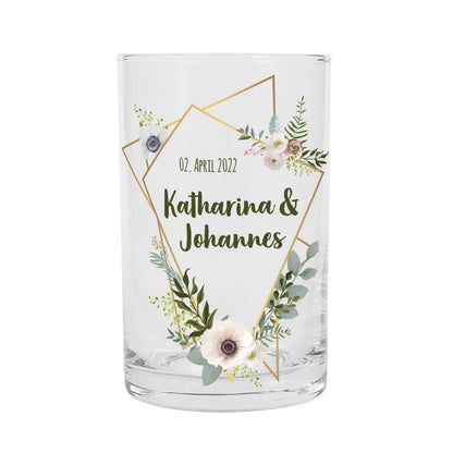 Geschenk zur Hochzeit mit Namen und Datum