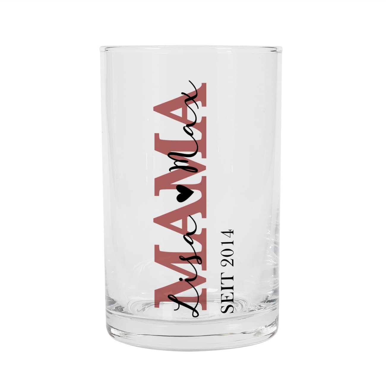 Kerzenglas mit Text und Jahr bedruckt