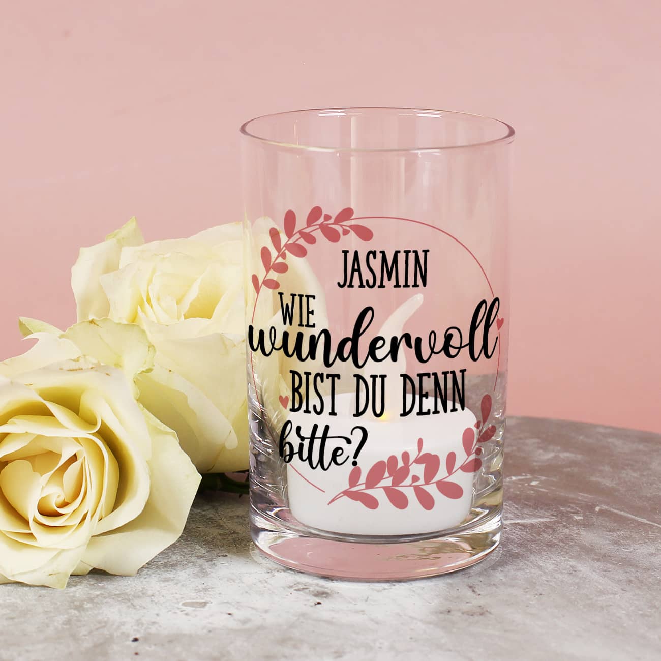 Kleines Windlicht für Teelichter als Dankeschön