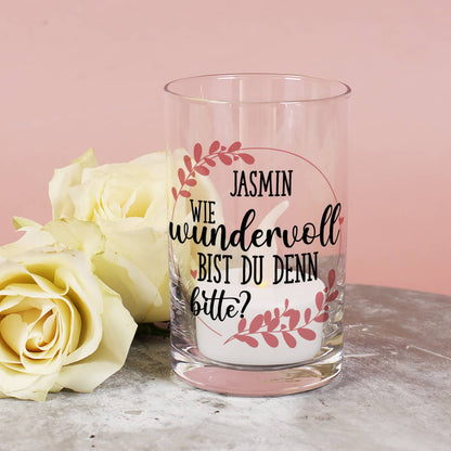 Kleines Windlicht für Teelichter als Dankeschön